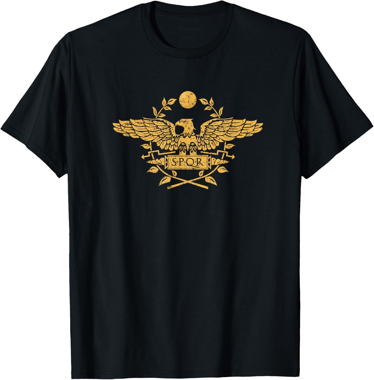 Legio XIII Gemina Lion Emblem Roman Legion Back Print T-Shirt - T-Shirt | Black