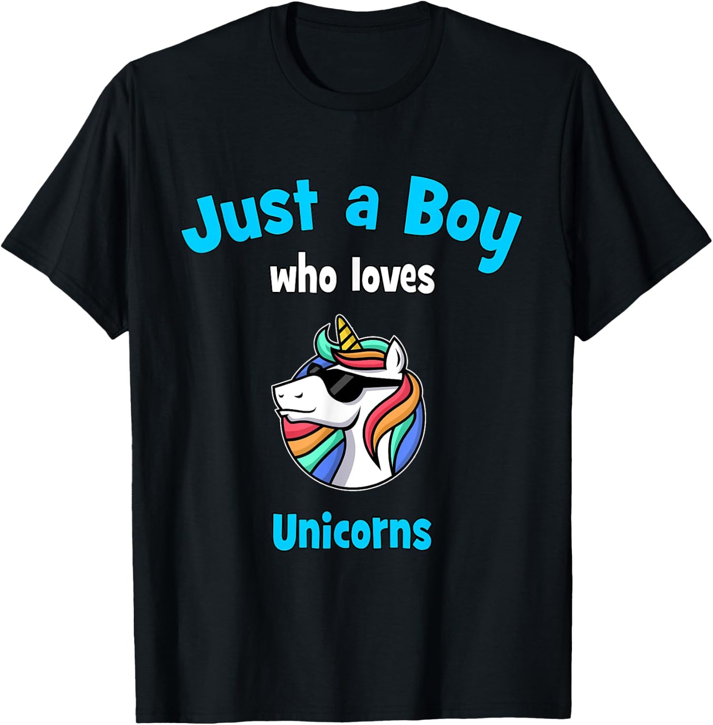 Unicorn Shirt for Boys | Children's Unicorn T-Shirt - T-Shirt | Black