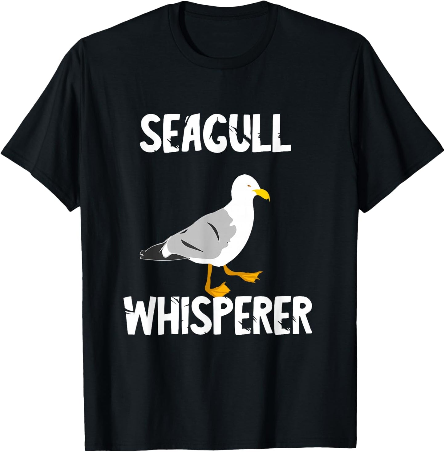 Seagulls Whisperer Seagull Harbour Birds Sea Bird T-Shirt - T-Shirt | Black