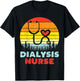 Dialysis Nurse Stethoscope Retro Nephrology Nursing Gift T-Shirt - T-Shirt | Black