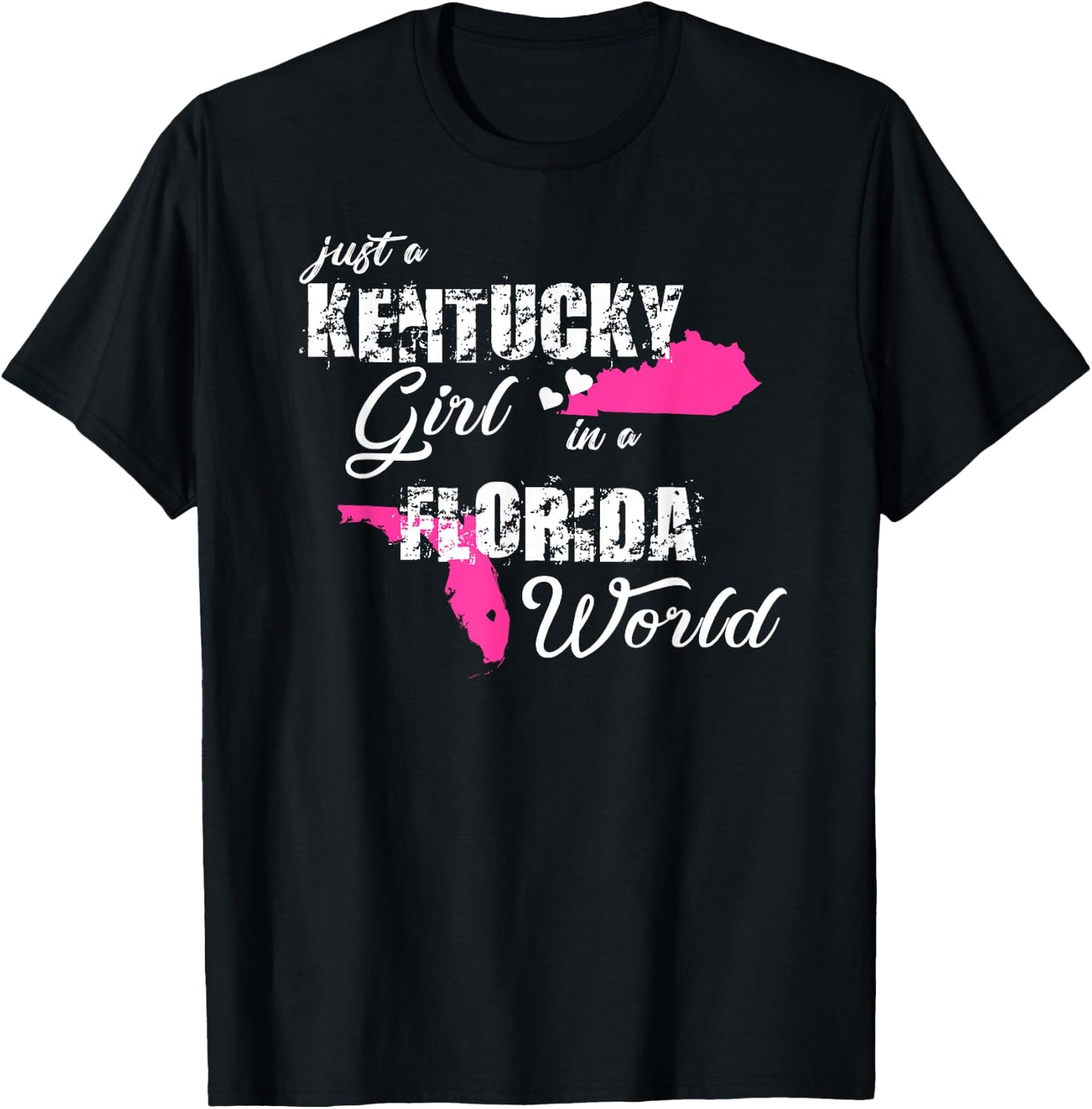 Funny Kentucky Just a Kentucky Girl in a Florida T-Shirt - T-Shirt | Black