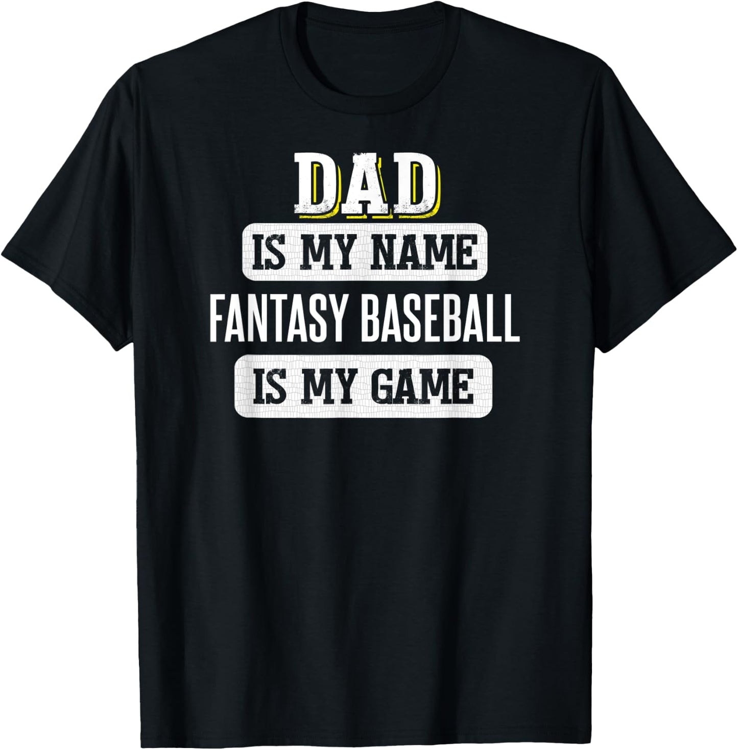 Funny Fantasy Baseball Gift Dad Fathers Day Design T-Shirt - T-Shirt | Black