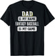 Funny Fantasy Baseball Gift Dad Fathers Day Design T-Shirt - T-Shirt | Black