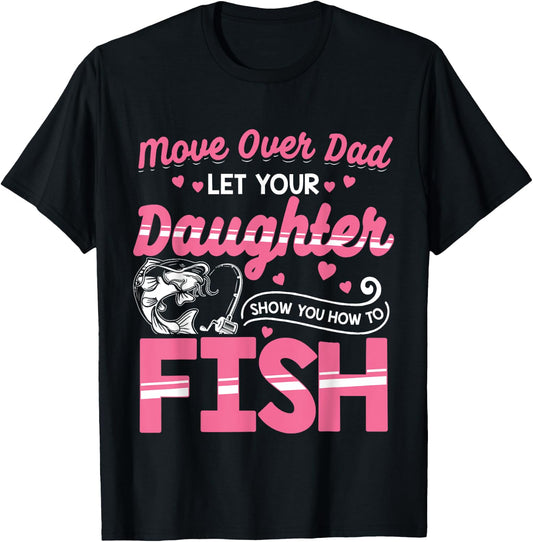 Daughter Fishing Shirt Dad Daughter Matching Fishing T-Shirt - T-Shirt | Black