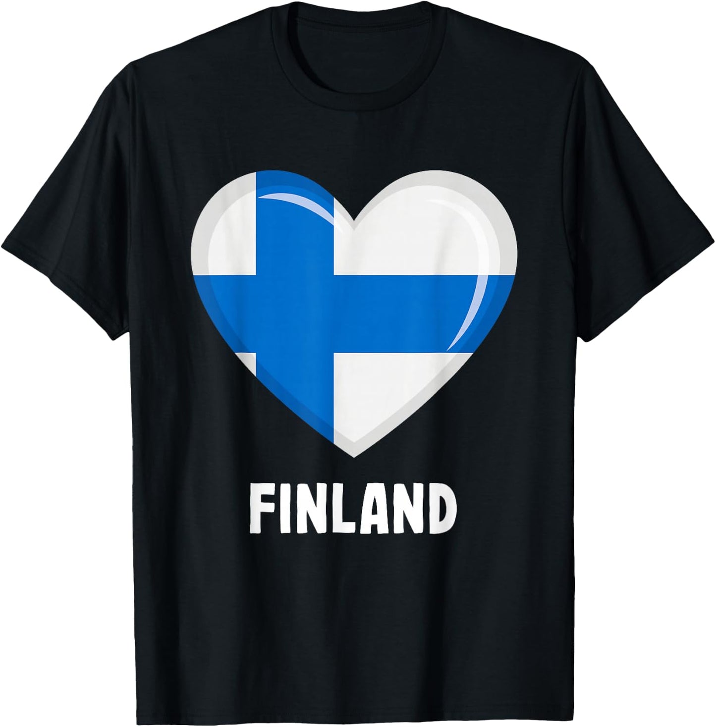 Finnish Finland Flag T-Shirt - T-Shirt | Black