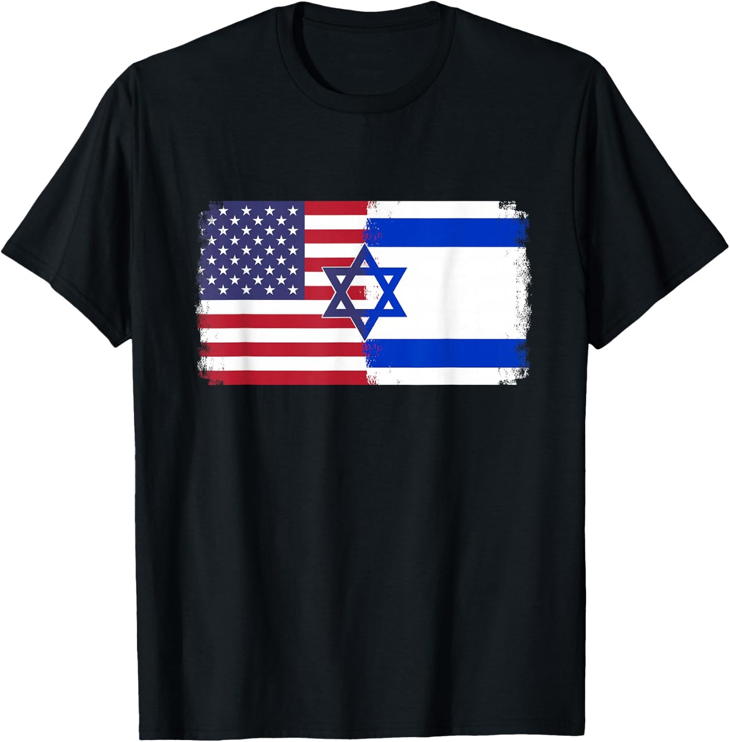 Israel USA flag T-Shirt - T-Shirt | Black