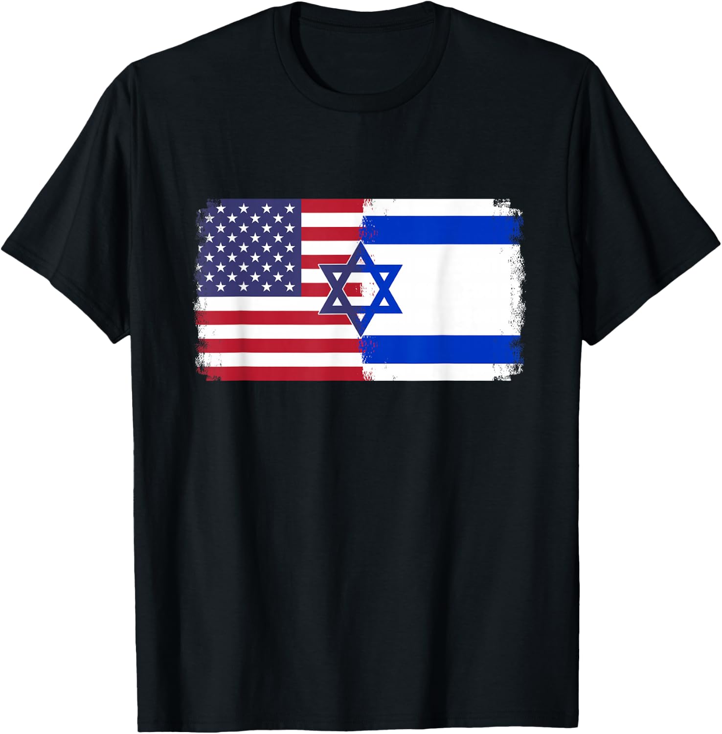 Israel USA flag T-Shirt - T-Shirt | Black