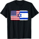 Israel USA flag T-Shirt - T-Shirt | Black