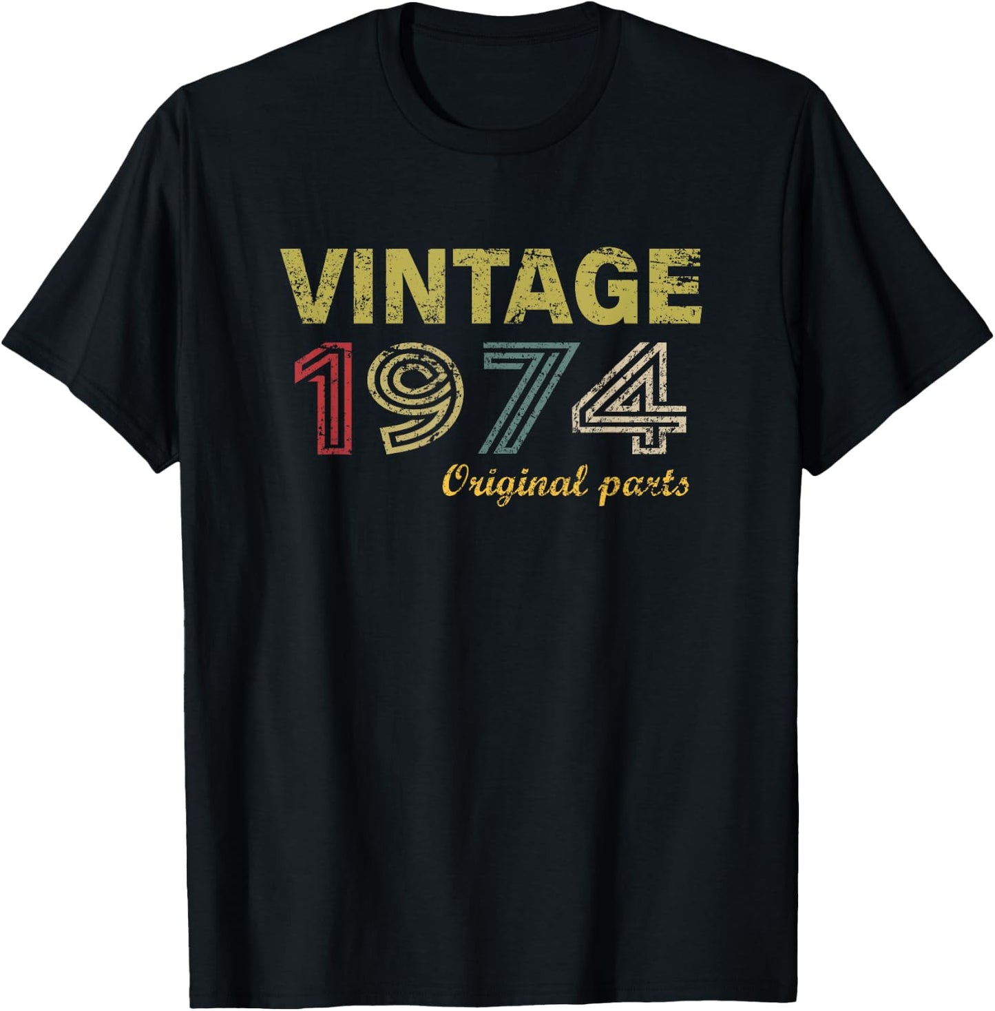 Vintage 1974 Cool 51 Year Old Bday Men Women 51st Birthday T-Shirt - T-Shirt | Black