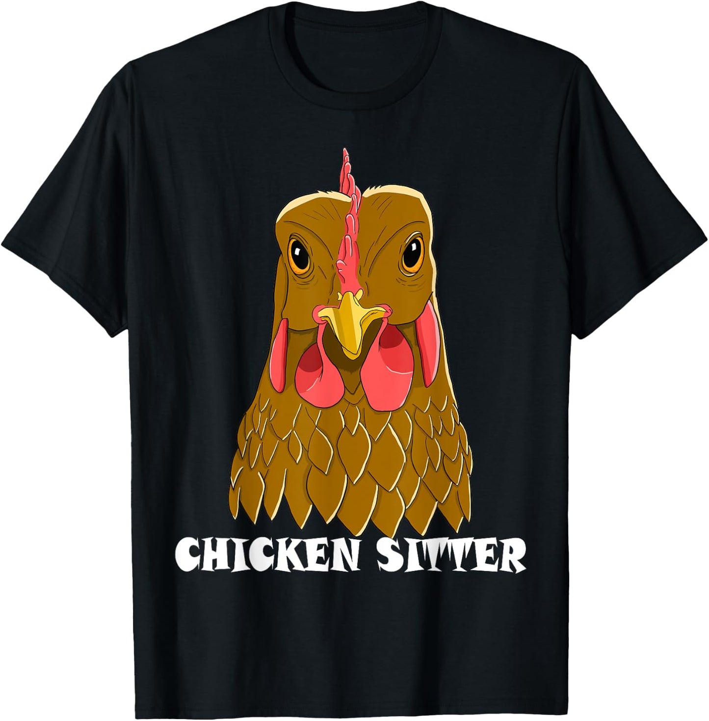 Chicken Sitter Poultry Art For Chicken Lover Farm Men Women T-Shirt - T-Shirt | Black
