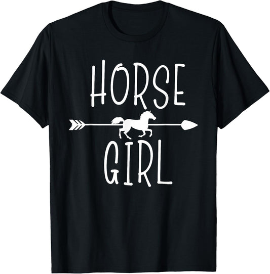 Horse Girl I Love My Horses Riding Equestrian Women Gifts T-Shirt - T-Shirt | Black