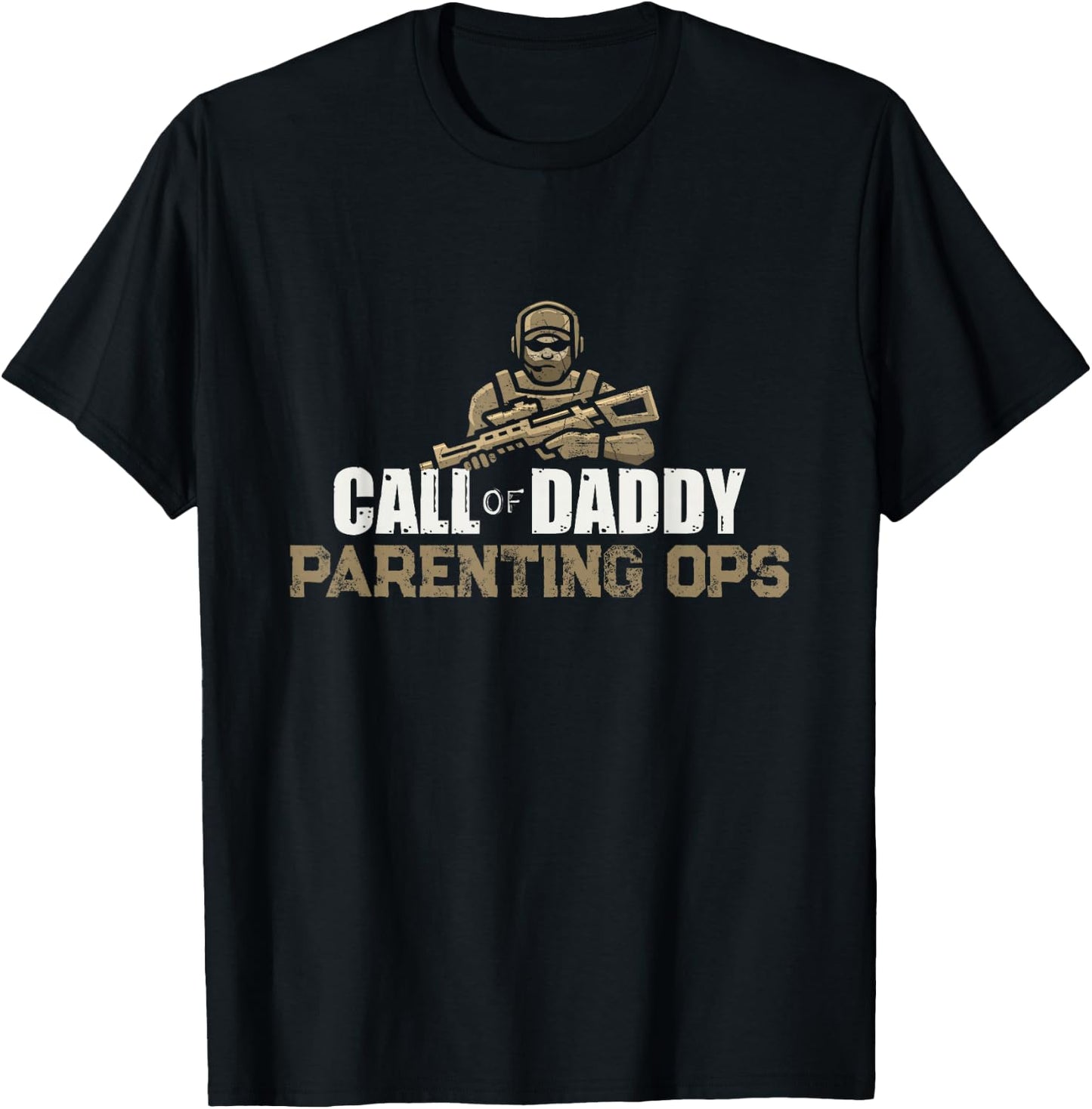 Call of Daddy Parenting Ops Gamer Dad's Funny Fathers Day T-Shirt - T-Shirt | Black