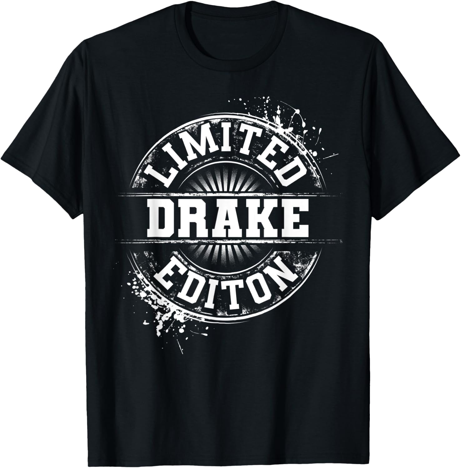 DRAKE Funny Surname Family Tree Birthday Reunion Gift T-Shirt - T-Shirt | Black