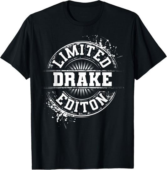 DRAKE Funny Surname Family Tree Birthday Reunion Gift T-Shirt - T-Shirt | Black