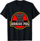 Jurassic Pug Gift Dog lovers, Funny Pug T-Shirt - T-Shirt | Black