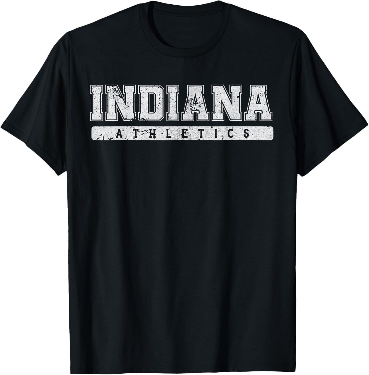 Indiana Athletics White Vintage Text T-Shirt - T-Shirt | Black