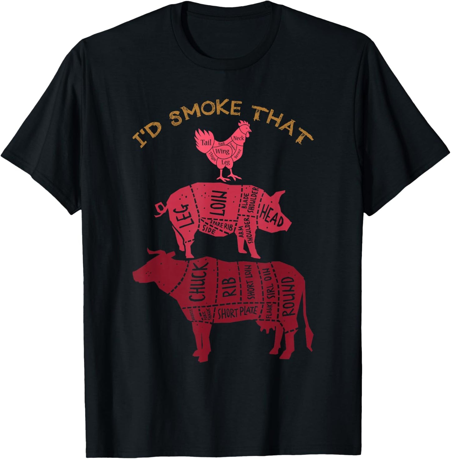 Id Smoke That Barbecue T-Shirt - T-Shirt | Black