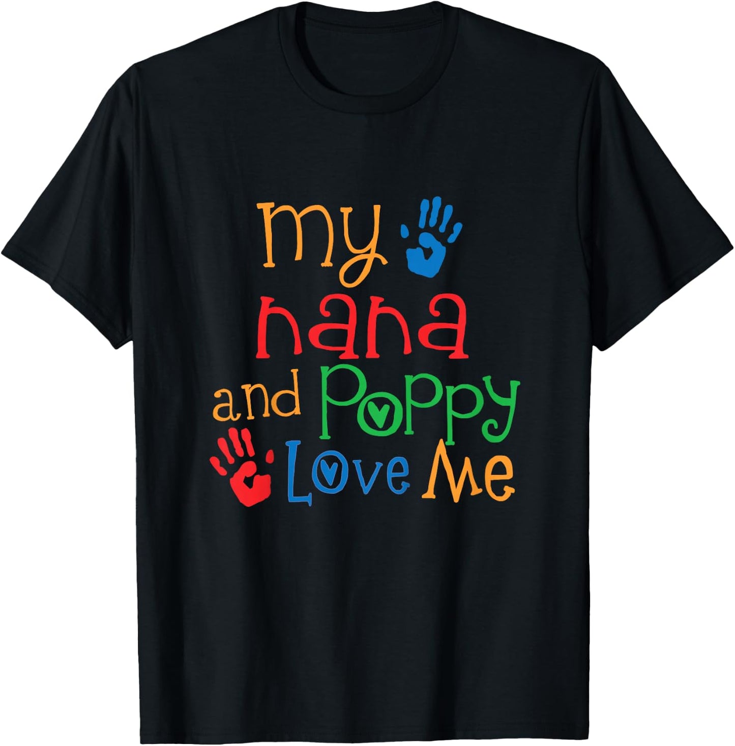 Kids My Nana and Poppy Love Me T-Shirt - T-Shirt | Black