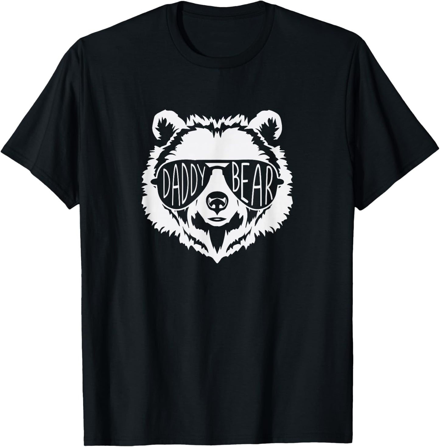Daddy Bear Face with Sunglasses Father's Day T-Shirt - T-Shirt | Black