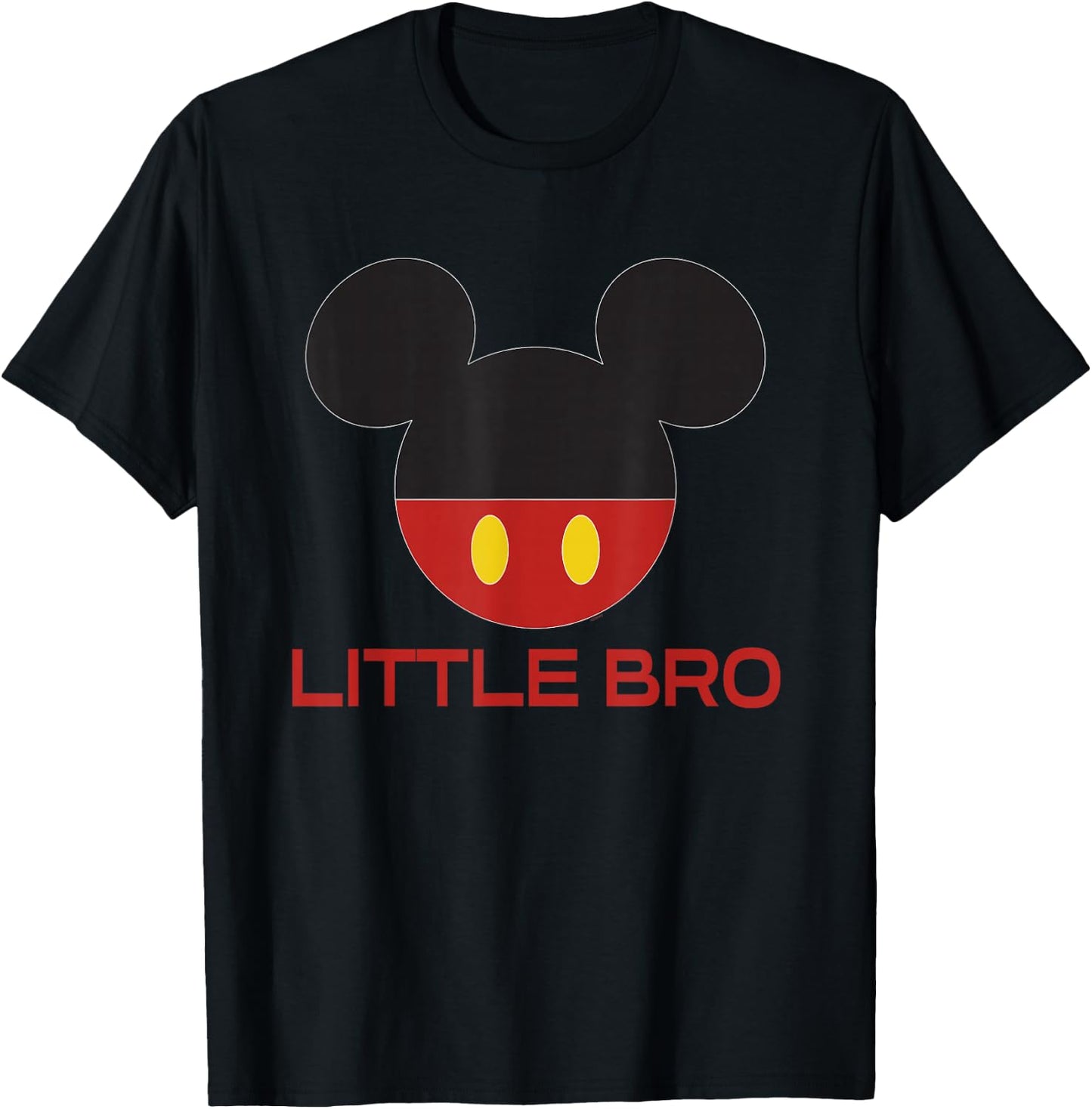 Disney Mickey Mouse Red Shorts Icon Little Bro Family T-Shirt - T-Shirt | Black