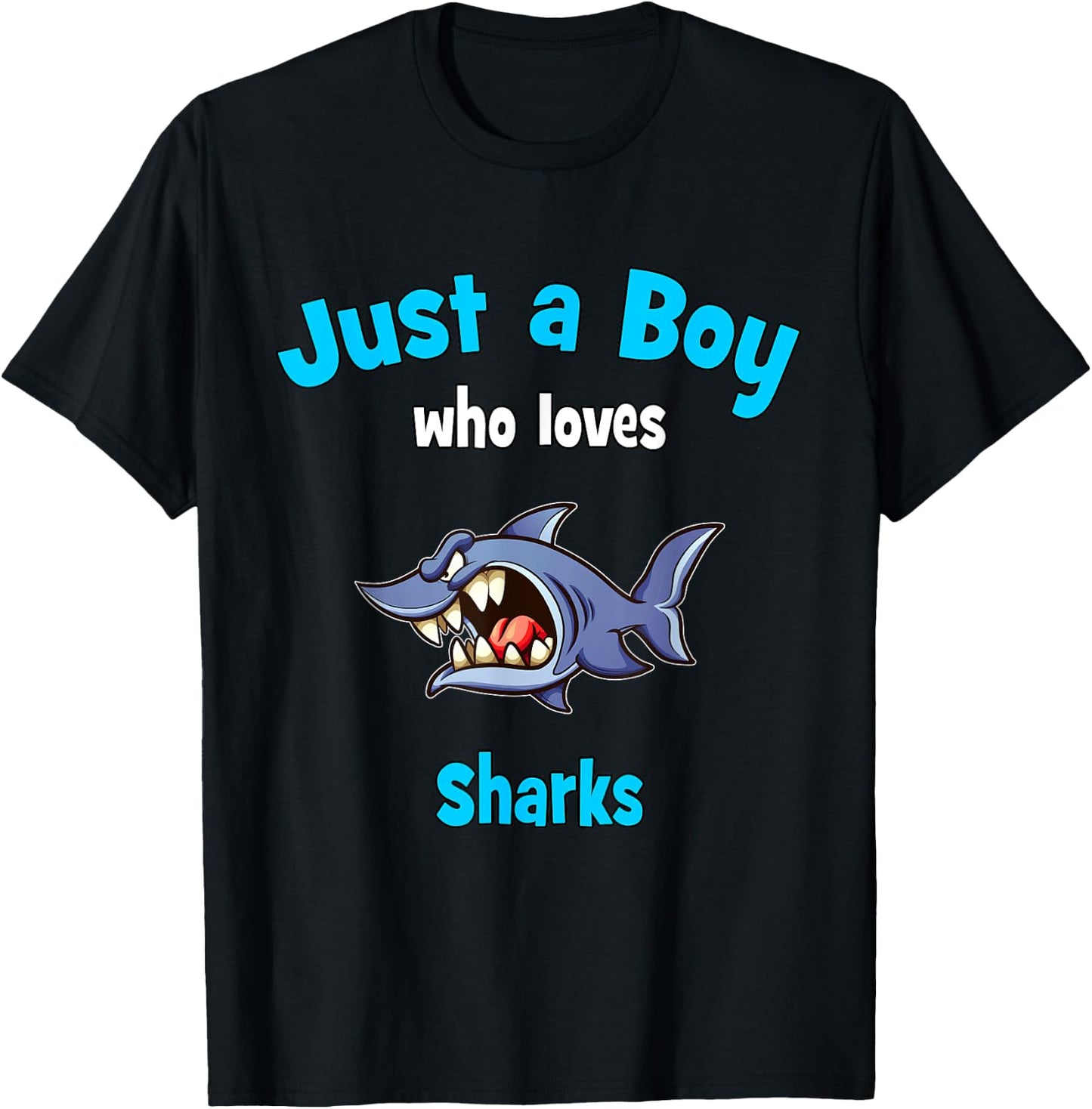Shark for Boys | Kids Shark T-Shirt - T-Shirt | Black