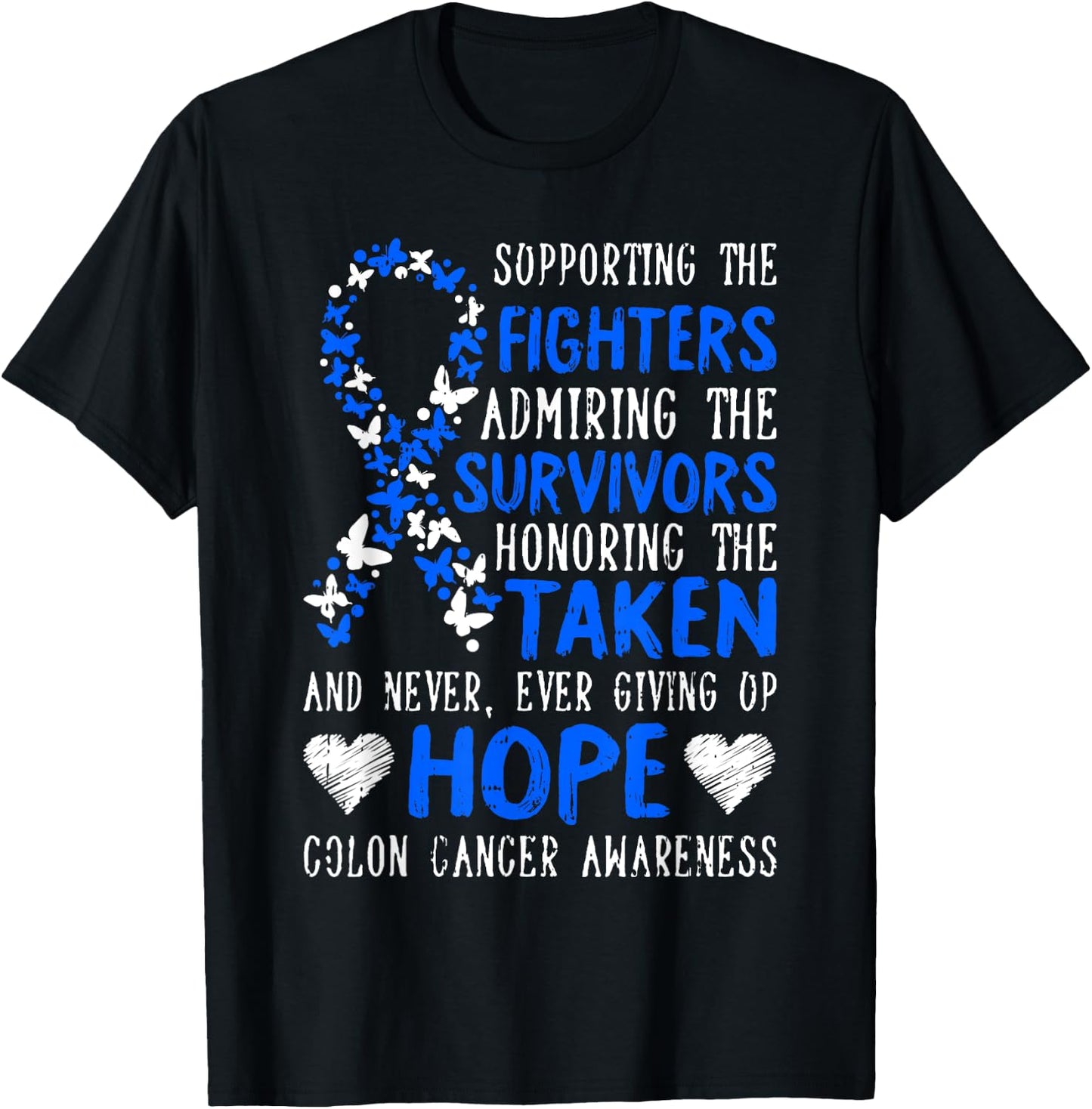 Colon Cancer Awareness Gifts Colonoscopy Survivor Fighter T-Shirt - T-Shirt | Black