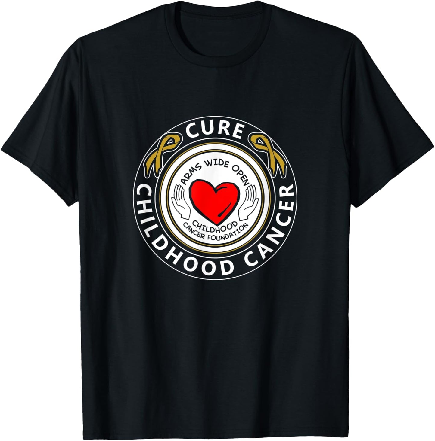 Arms Wide Open Childhood Cancer Foundation T-Shirt - T-Shirt | Black