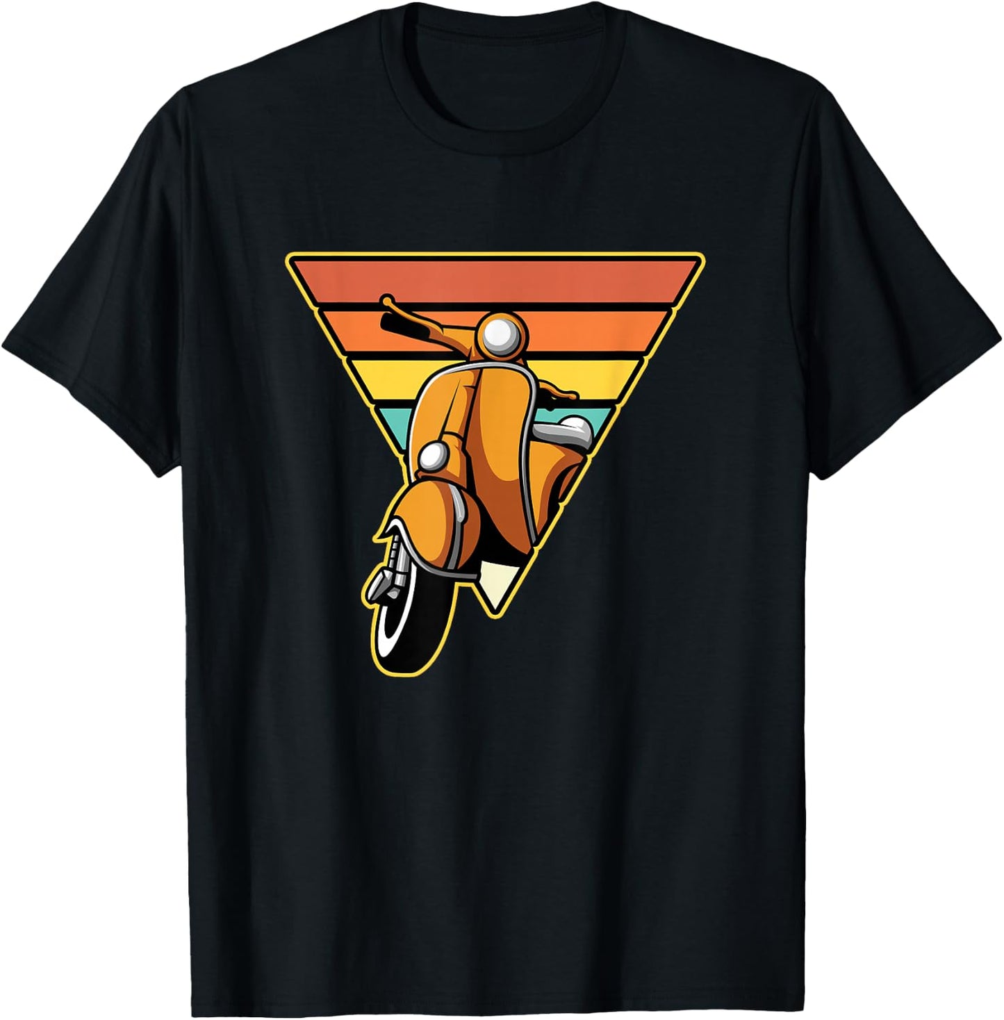 Retro Scooter Bike Motorbike Scoot - Vintage Moped T-Shirt - T-Shirt | Black