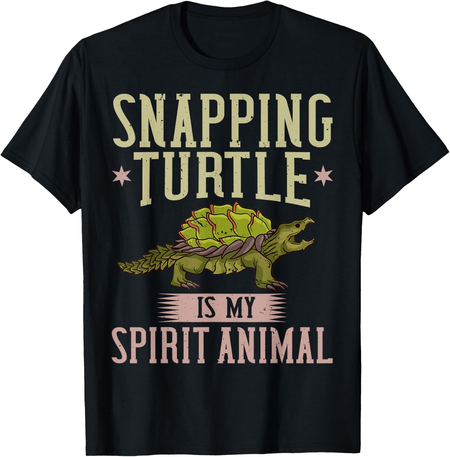 Snapping Turtle Alligator Pet Shell T-Shirt - T-Shirt | Black