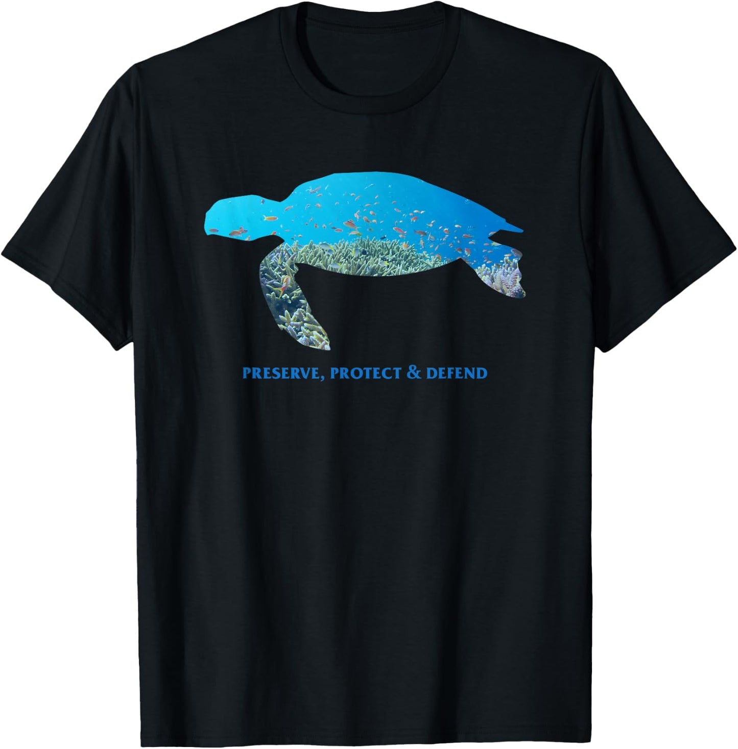 Preserve Protect Defend Climate Protection Environmental Protection Tortoise T-Shirt - T-Shirt | Black