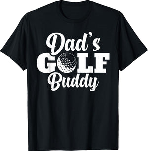 Dad's Golf Buddy Toddler Golfing Lover Gag Gifts Novelty T-Shirt - T-Shirt | Black