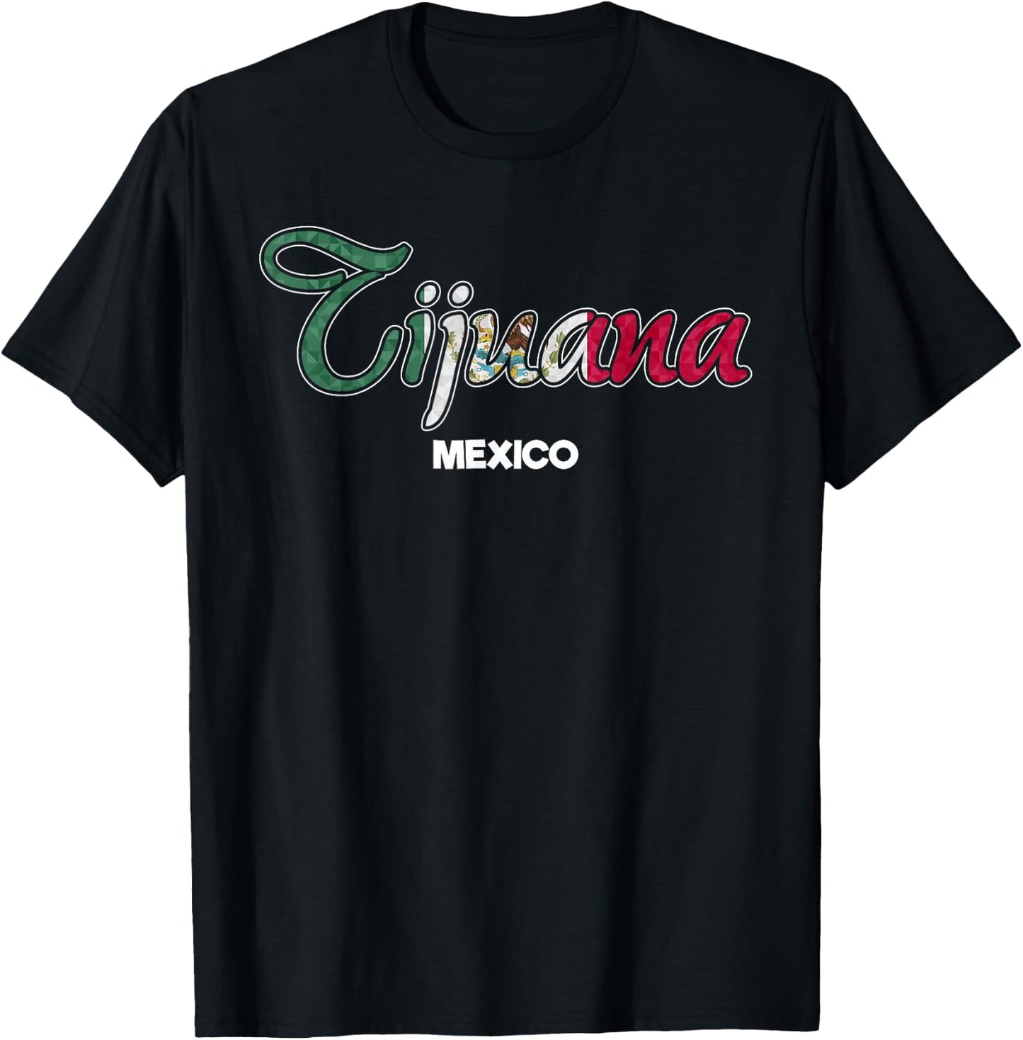 Tijuana City Flag Mexican T-Shirt - T-Shirt | Black