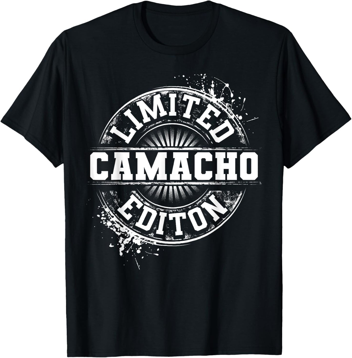 CAMACHO Funny Surname Family Tree Birthday Reunion Gift T-Shirt - T-Shirt | Black