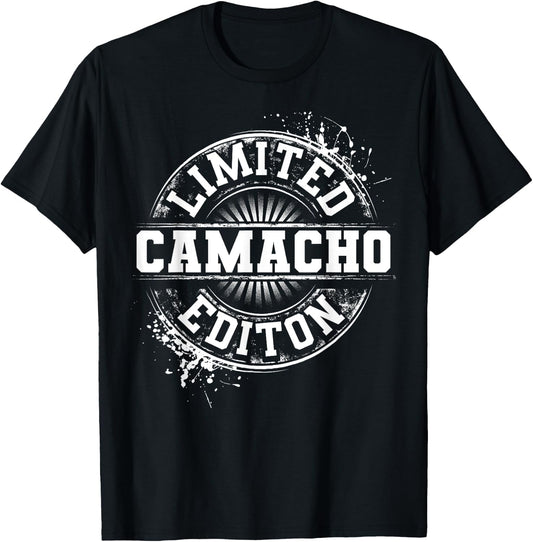 CAMACHO Funny Surname Family Tree Birthday Reunion Gift T-Shirt - T-Shirt | Black