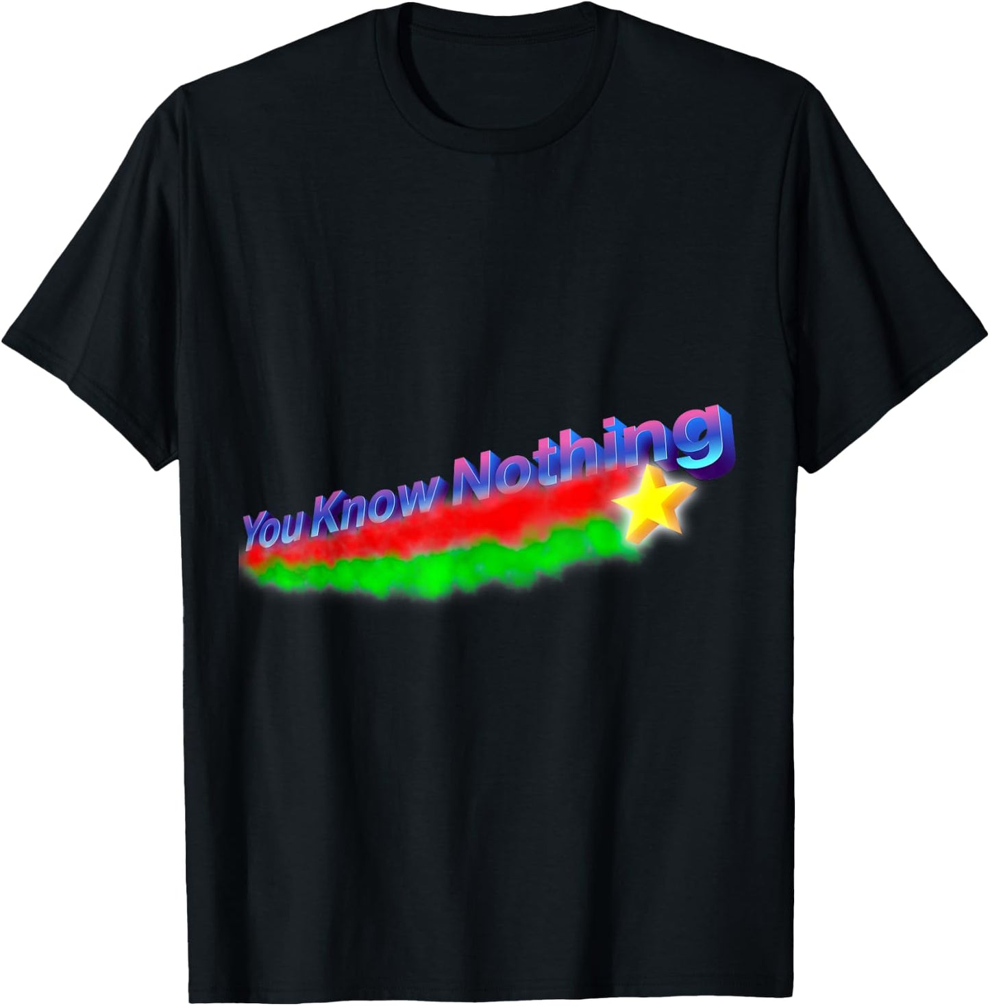 You Know Nothing Existential Dread Shooting Star Parody T-Shirt - T-Shirt | Black