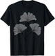 Leaves of Gingko Biloba Line Art T-Shirt - T-Shirt | Black