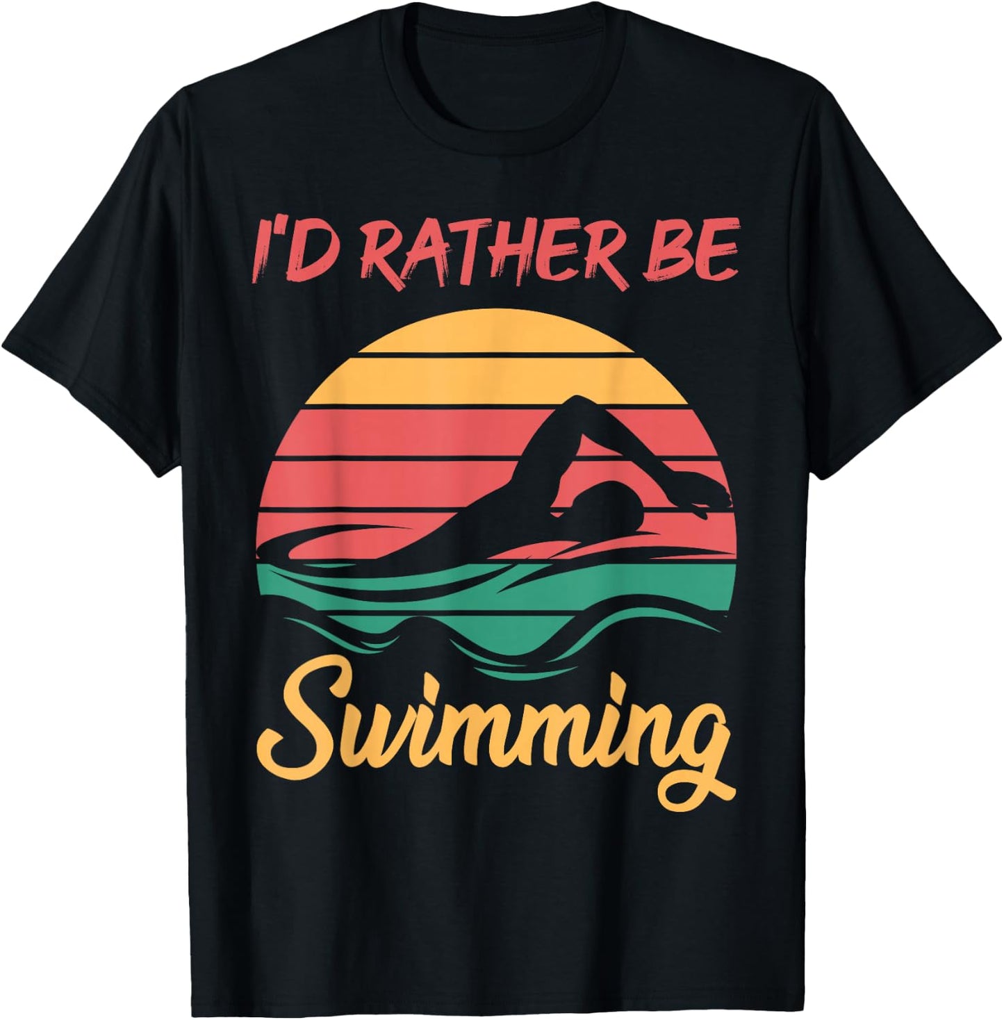 Water Rat Water Sports Hobby Swimming Club Swimming T-Shirt - T-Shirt | Black