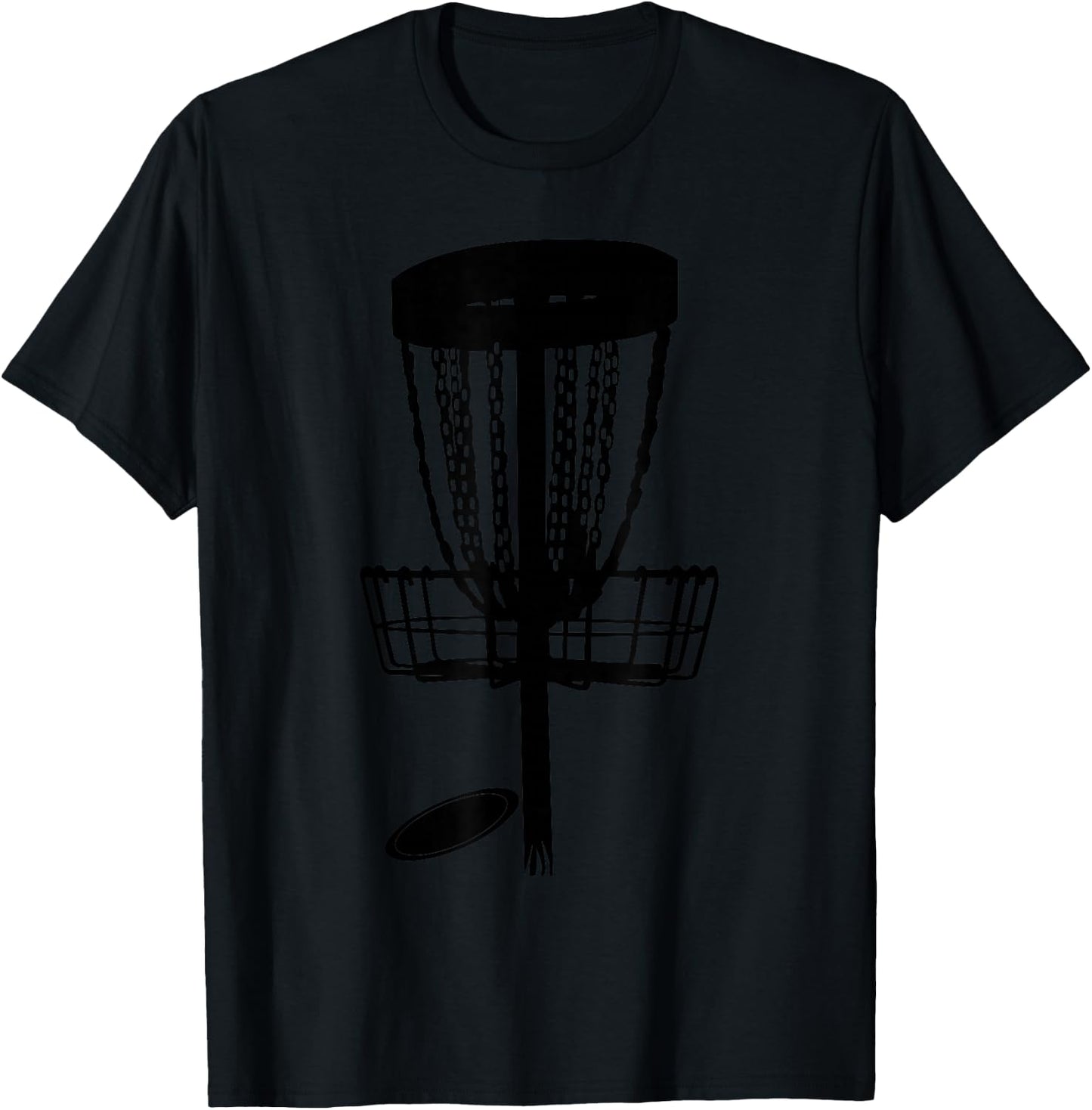 Silhouette Disc And Target Disc Golf Player Frolf T-Shirt - T-Shirt | Black