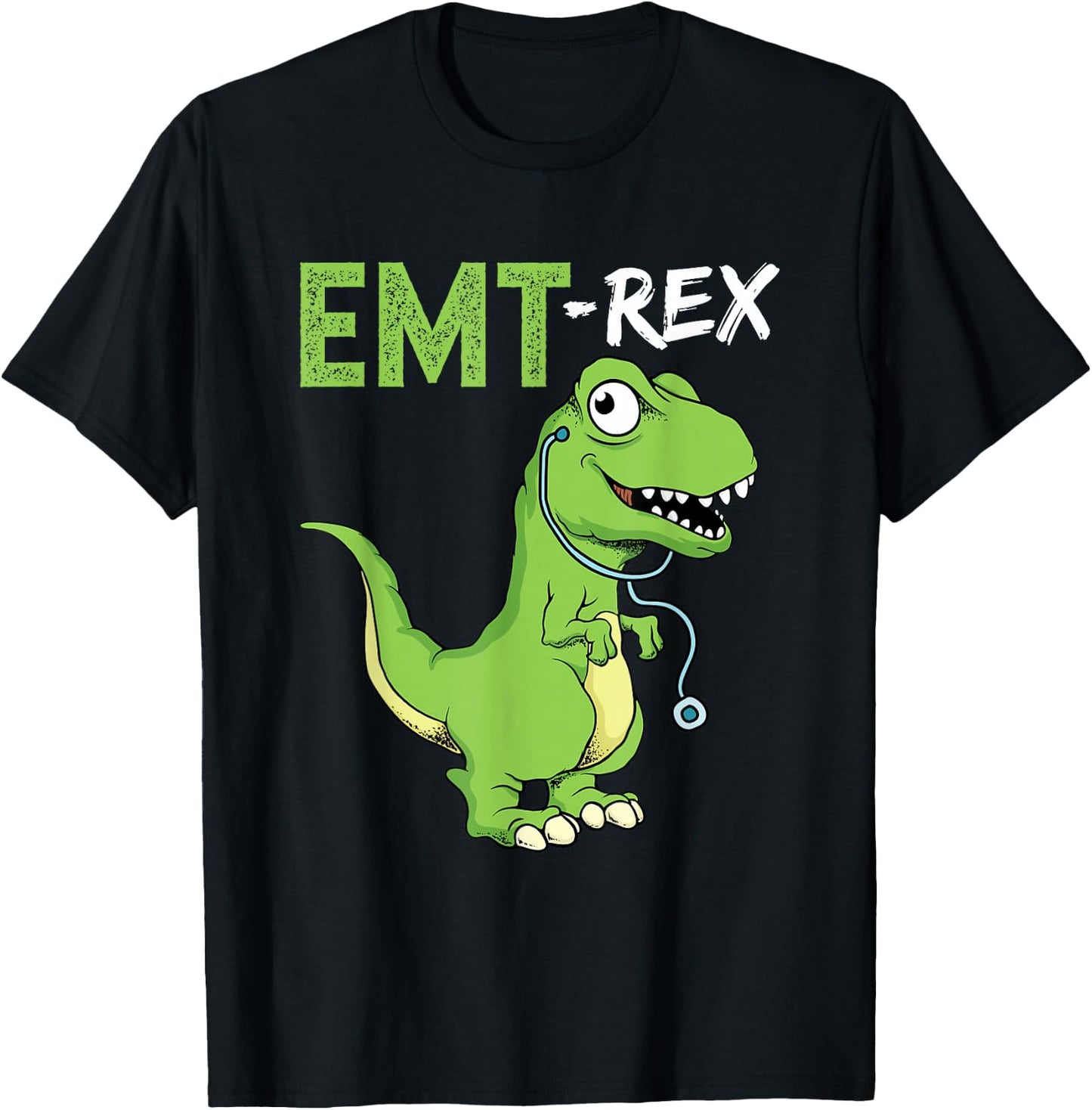 EMT Rex Funny Paramedic Graduation Firefighter T-Shirt - T-Shirt | Black