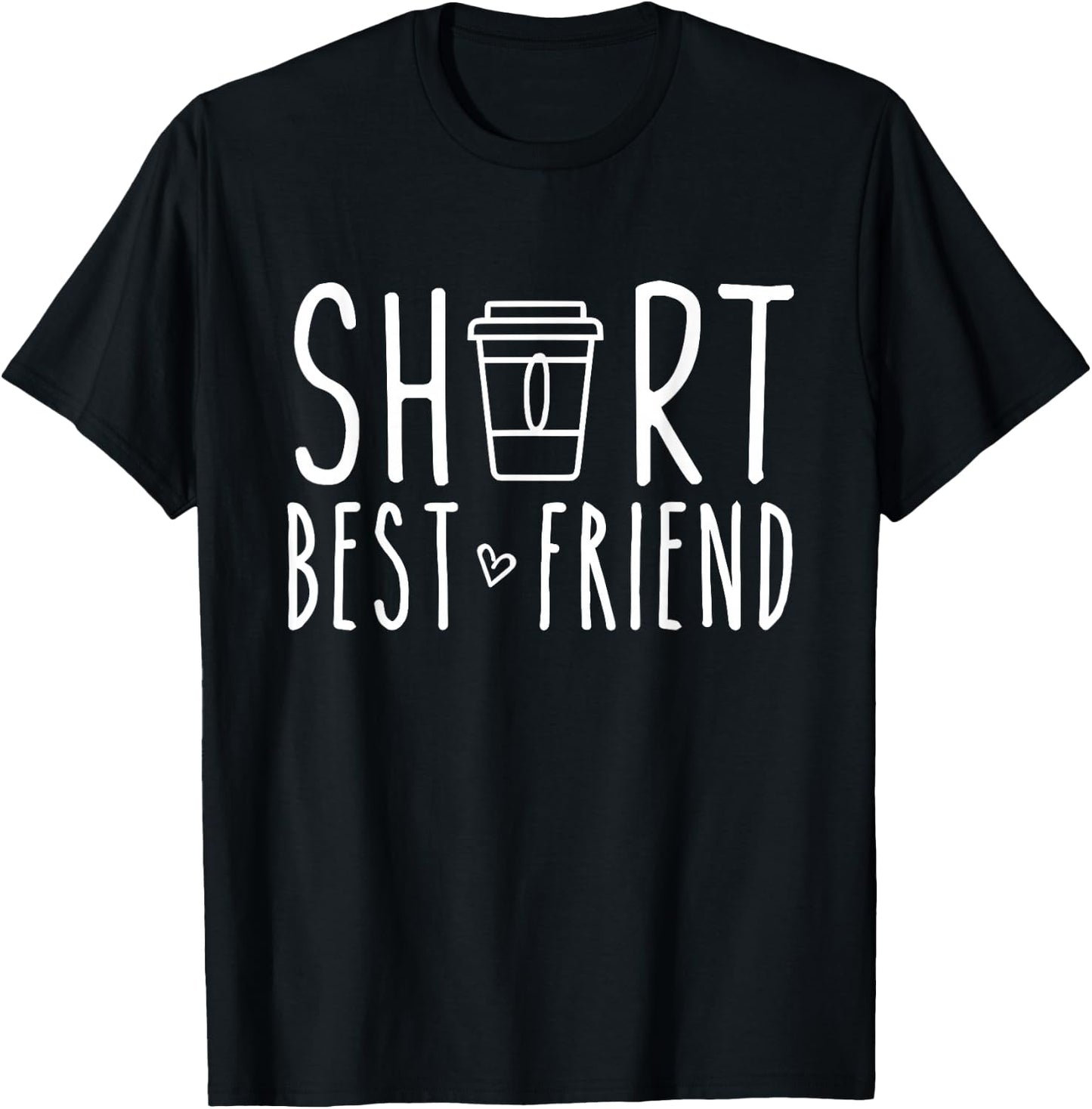 Short Best Friend Coffee Matching BFF Gifts Bestie T-Shirt - T-Shirt | Black