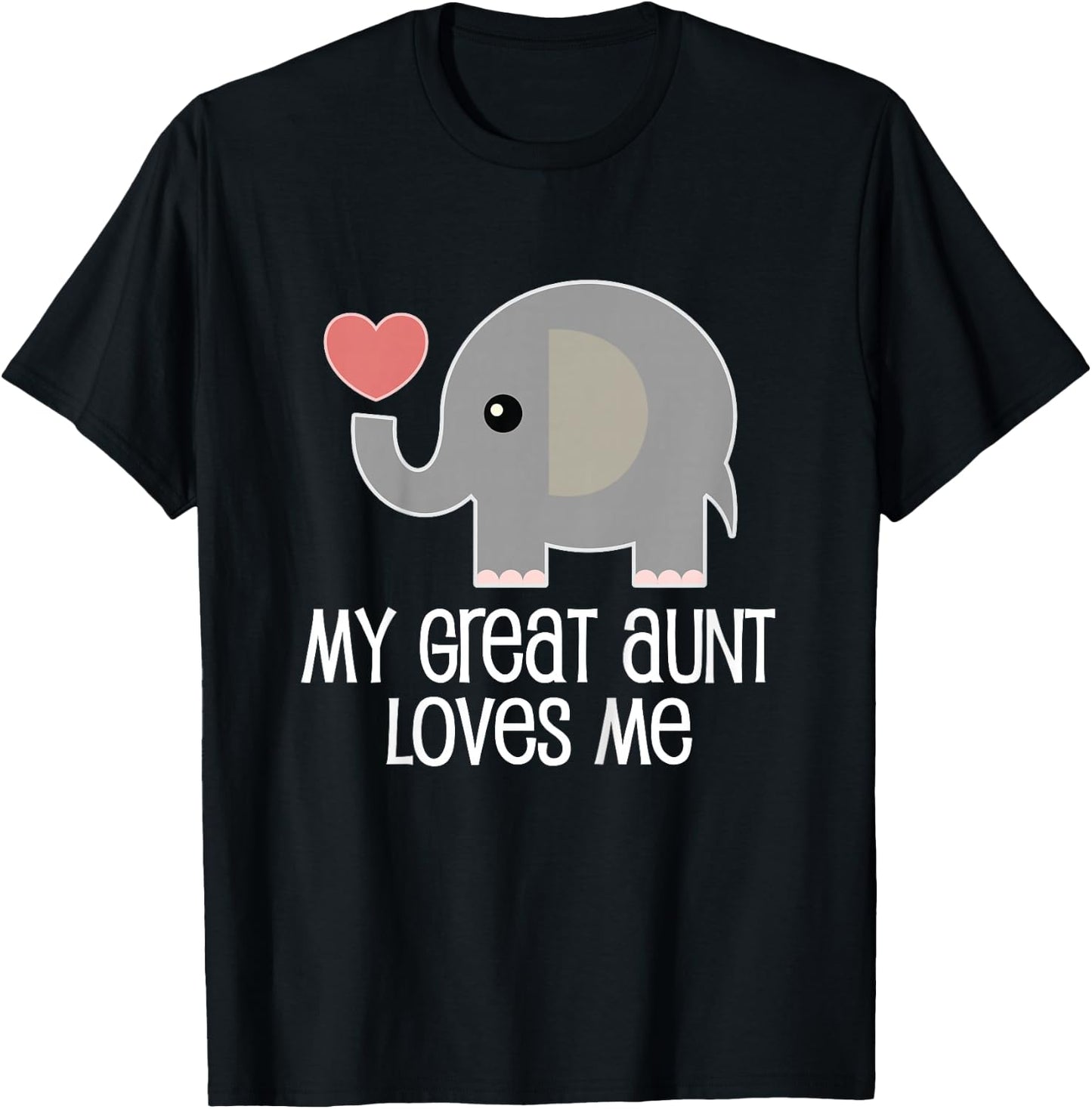 My Great Aunt Loves Me Elephant T-Shirt - T-Shirt | Black