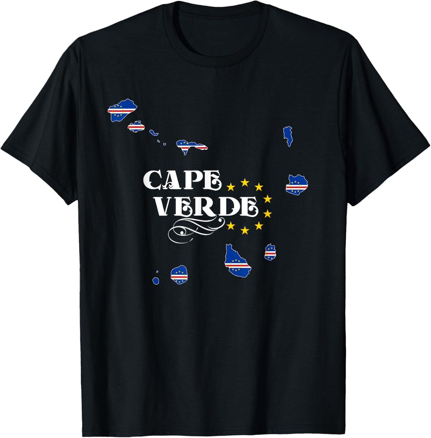 Cape Verde Shirt for Cape Verdean Men, Women and Kids T-Shirt - T-Shirt | Black