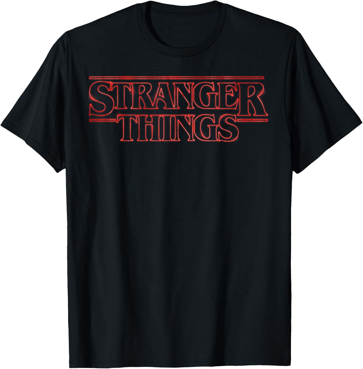 Netflix Stranger Things Neon Logo T-Shirt - T-Shirt | Black