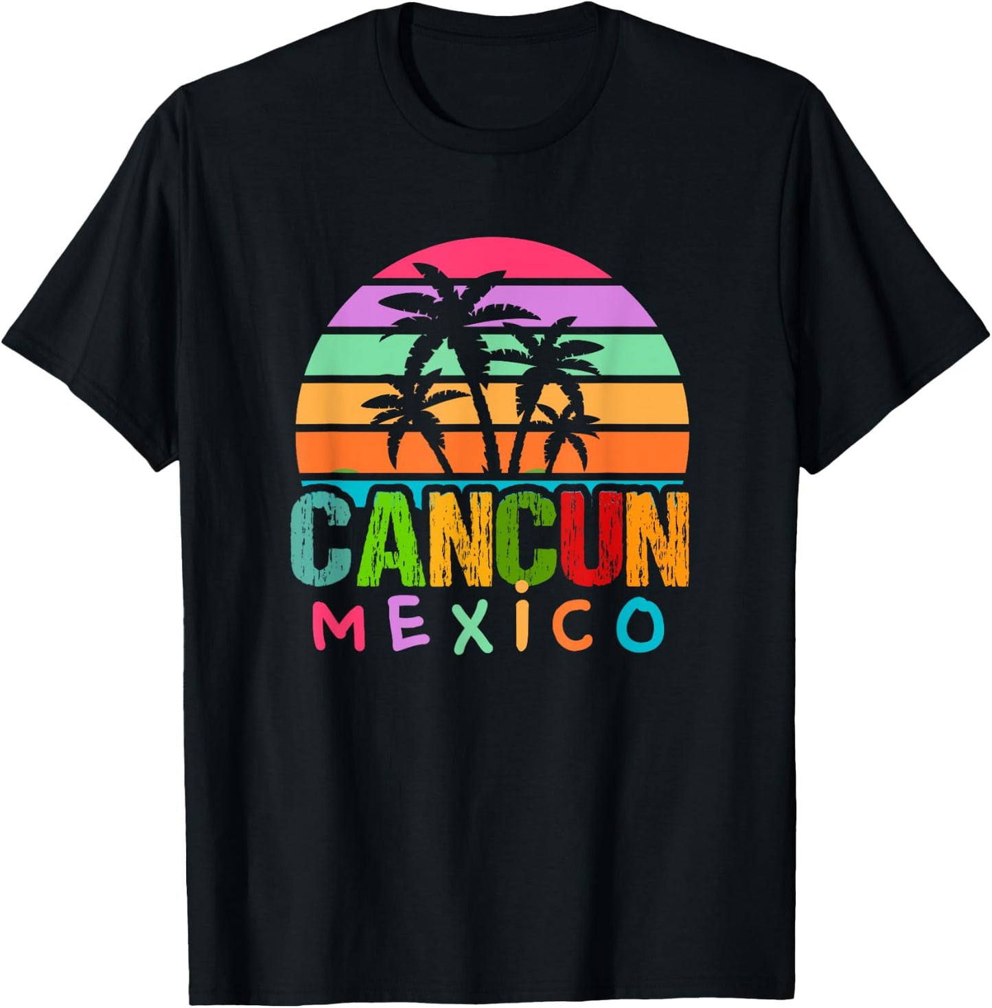 CANCUN MEXICO 2024 Vacation Beach Matching Family Group Men Women Kids T-Shirt - T-Shirt | Black
