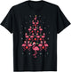 Funny Christmas Pink Flamingo Tree Holiday Bird Lover T-Shirt - T-Shirt | Black