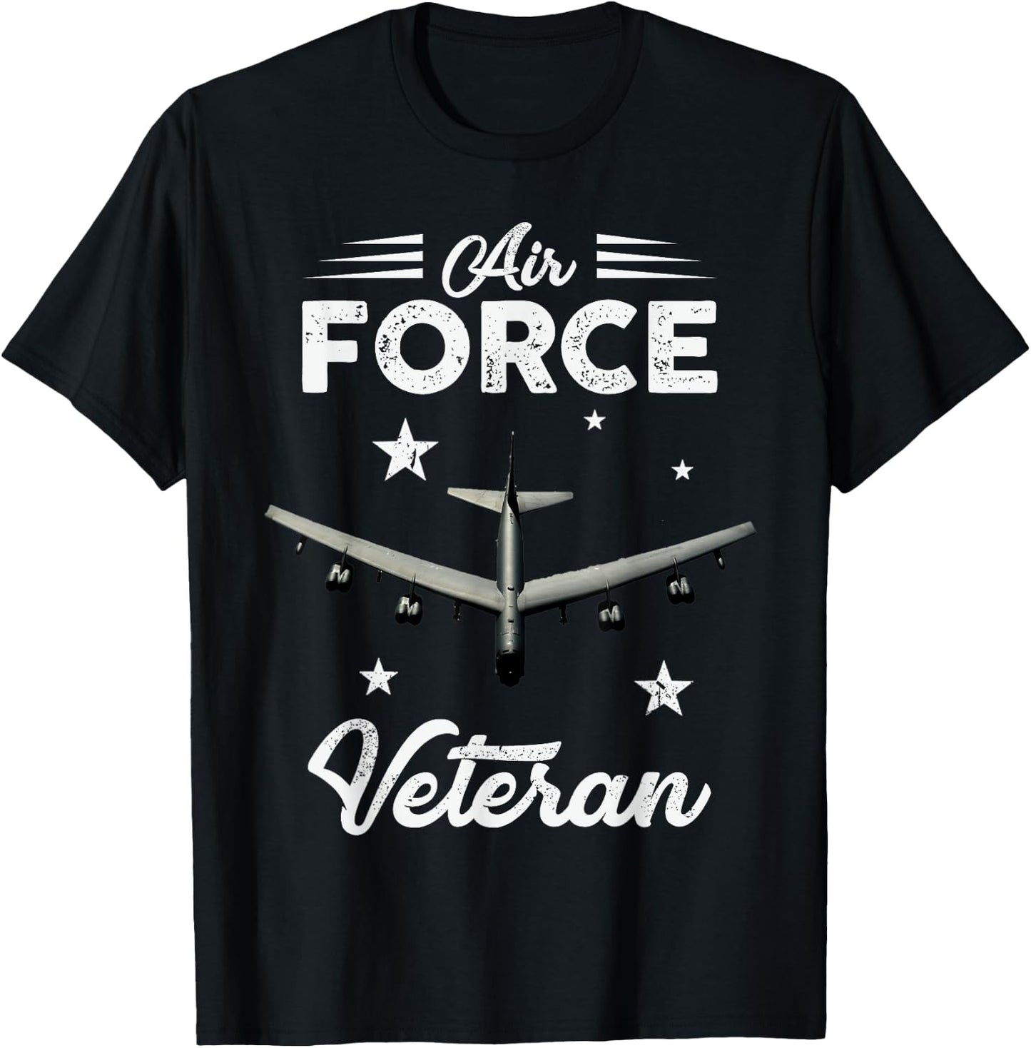 Air Force Veteran B-52 Bomber - Best Gift Veterans T-Shirt - T-Shirt | Black