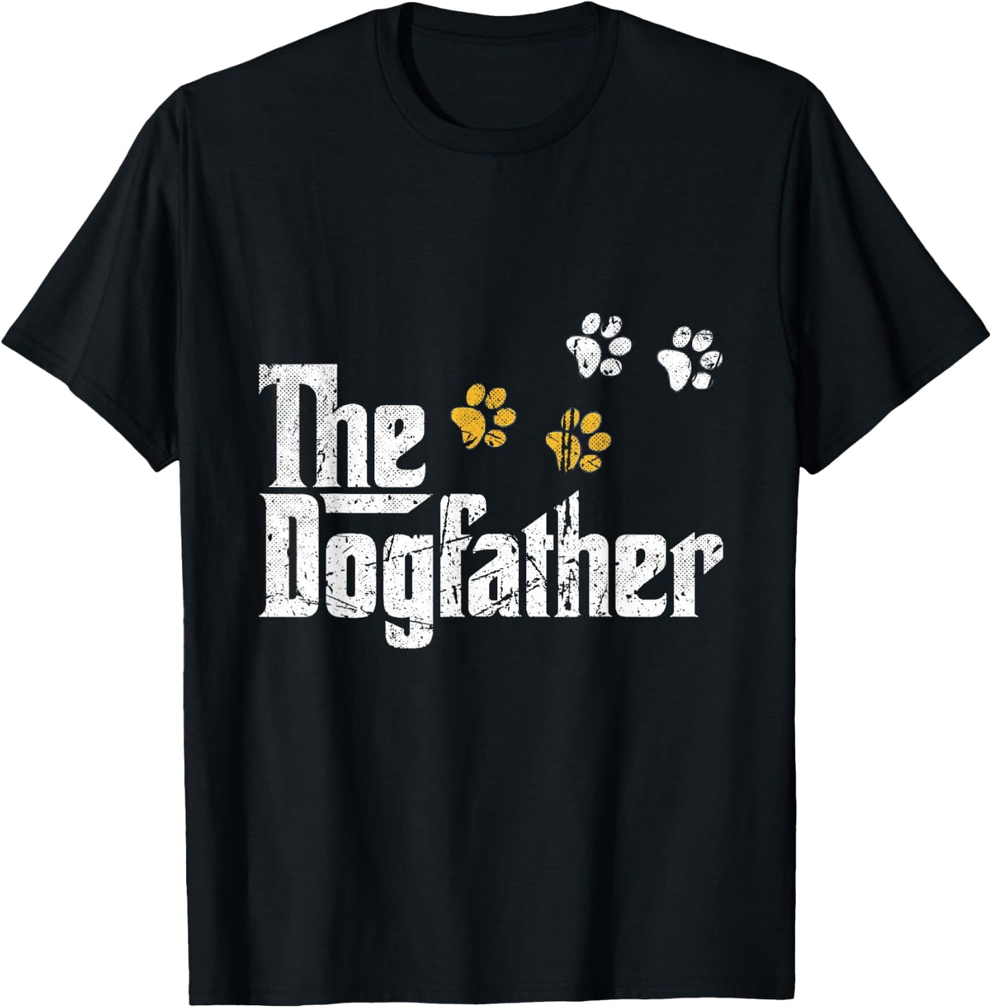 The Dogfather Dad Fathers Day Gift Cute Idea T-Shirt - T-Shirt | Black