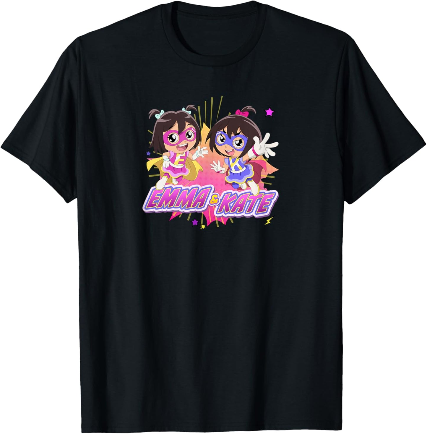Ryan's World The Movie Emma & Kate T-Shirt - T-Shirt | Black