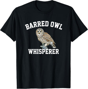 Barred Owl Whisperer, Barred Owl T-Shirt - T-Shirt | Black