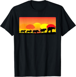 Africa Big Five Animals | BIG 5 of Africa T-Shirt - T-Shirt | Black
